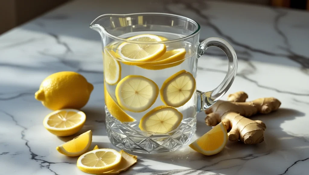 lemon ginger detox water